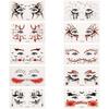 Pumpkin Halloween Face Temporary Tattoo Waterproof Body Art Scar Stickers  Kids Adult Make Up