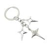 Elegant Cutout Four Pointed Star and Moon Keychain Pendant Durable Alloy Lightweight for Women Gift Bag Charm Accessory