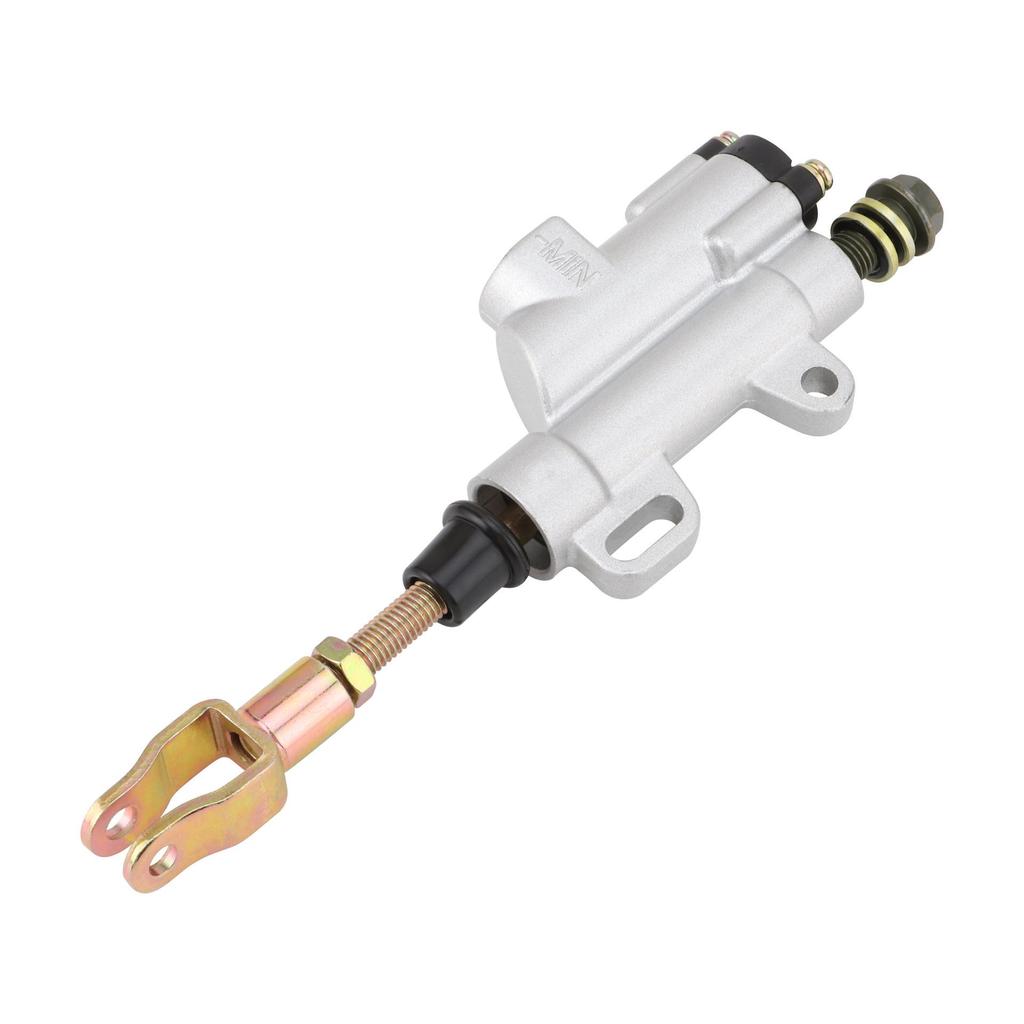 Universal Silver Rear Brake Master Cylinder for Motorcycles, Dirt Bikes, and ATVs