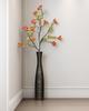 Black Ceramic Floor Vase  20.5 Inch Tall Decorative Vessel  Modern Rustic Design for Dried Flowers and Branches  Living Room Bedroom Home Decor