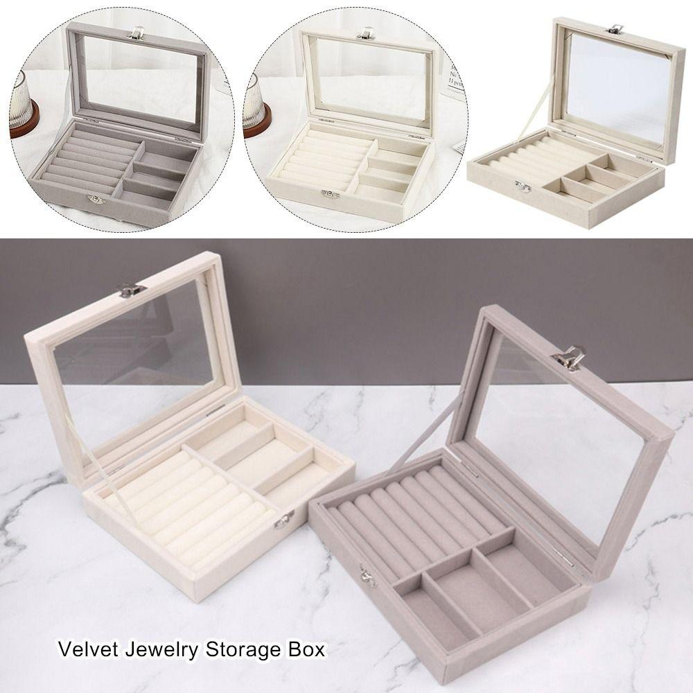 Velvet Necklace Display Tray Stackable Organizer Trays Showcase Drawer  Ring Bracelet Necklace