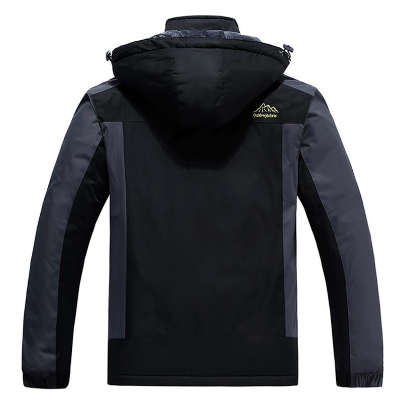 Winter Plus Velvet Mountain Jackets Mens Hiking Jackets Outdoor Removable Hooded Coats Ski Snowboard Parka Winter Outwear 9XL