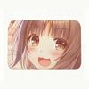 N-NEKOPARA Kawaii A-Azuki Short Plush Rug Carpet mat Machine Washable Soft Comfortable Anti‑Slip Floor Mat Home Decor