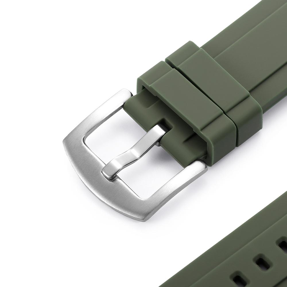 20mm 22mm Silicone Waterproof Sports Fashion Belt Watch Strap Rubber Watch Band Wristband Green for Seiko for Omega for Casio