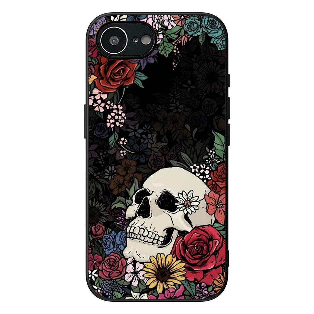 Cover for Samsung Galaxy Note 20 9 8 S8 S10 S9 Plus A54 A33 A21S A31 M21 S10E A17 Coque Phone Case Floral Art Skull Flower Rose