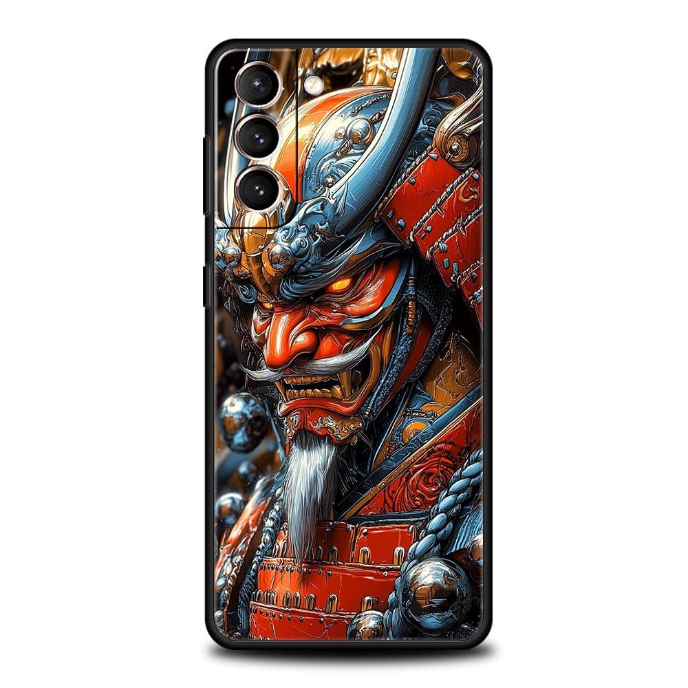 Japan Ghost Face Samurai Soft Phone Case For Samsung Galaxy S25 Edge S24 Plus S23 FE S22 S21 S20 Ultra 5G S10 Protect Cover