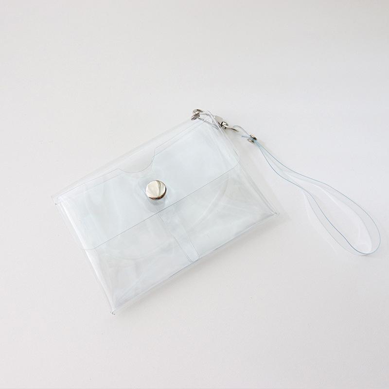 Fashion Transparent Waterproof Pvc Women Men Credit Card Id Card Storage Bag Mini Wallet Girls Coin Purse