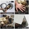 3D Optical Illusion Bear Doormat Non-Slip Bath Kitchen Mat Living Room Floor Door Entrance Carpet Rug