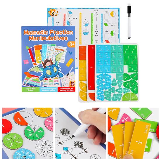 45659 Sets Magnetic Fraction Tiles Circles Percentage Decimal Fraction Learning