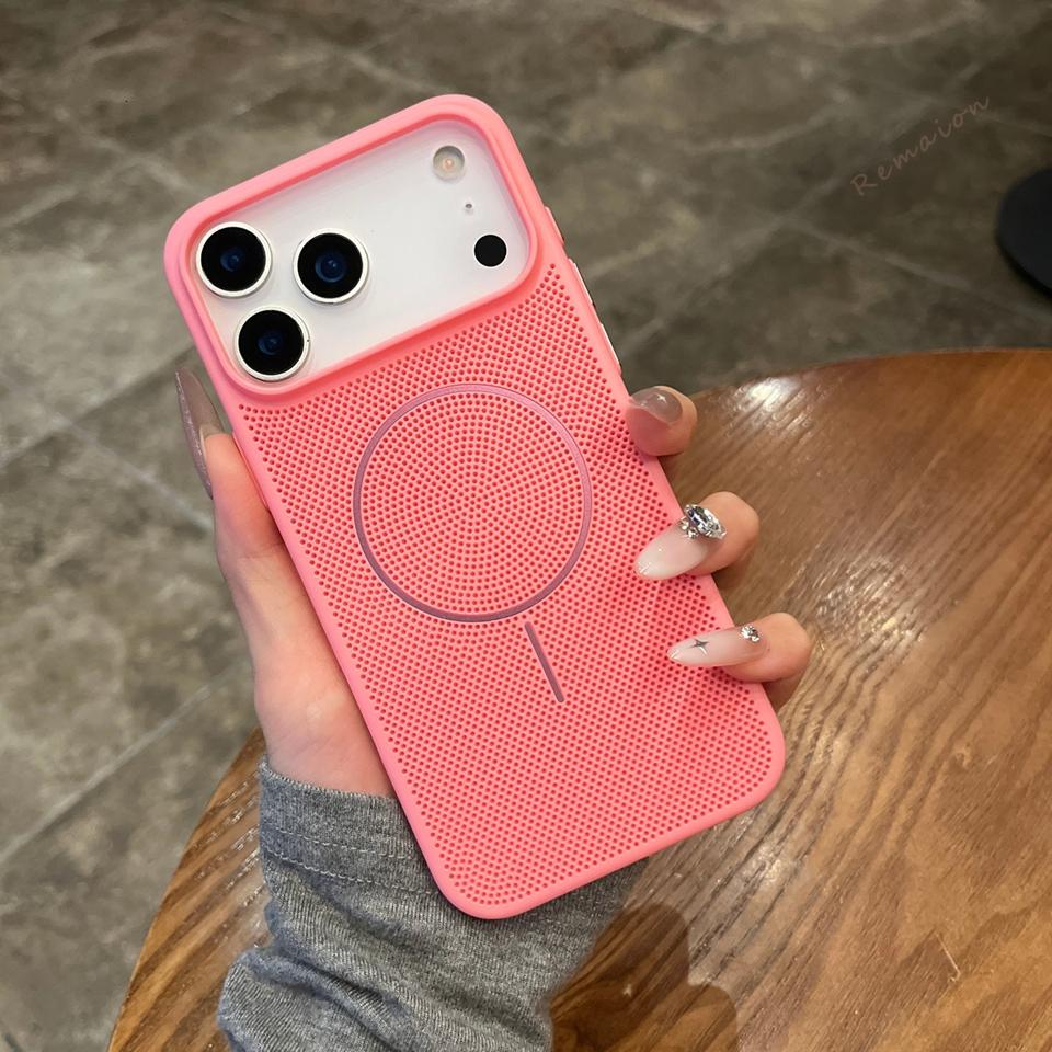 Magnetische Wärmeableitung Handyhülle für Für Iphone 14 1 16 Plus 11 12 13 16 17 Pro Max Air Matt Kabelloses Ladecover