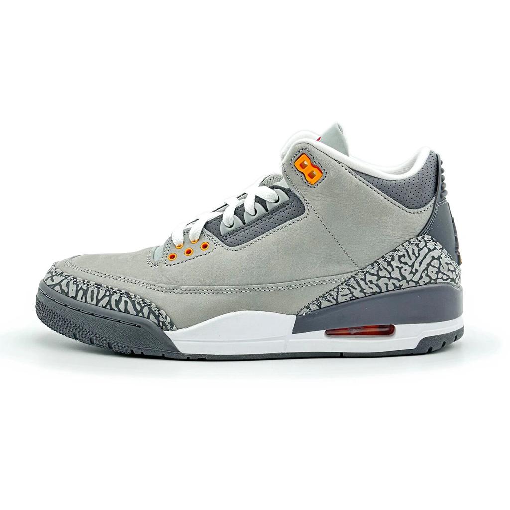 CT8532-012 Nike Air Jordan 3 Retro Cool Grey Argento Grafite Chiaro Scorza d'Arancia