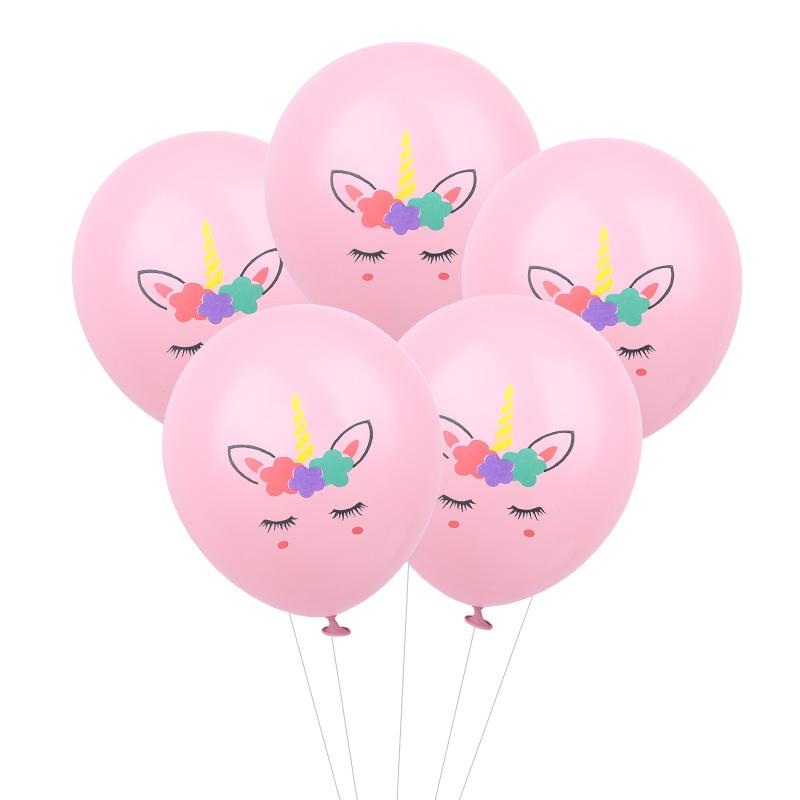 20Pcs Unicorn Latex Balloons Kids Unicorn Theme Birthday Party Decoration Supplies Cartoon Animal Horse Helium Globo Baby Shower