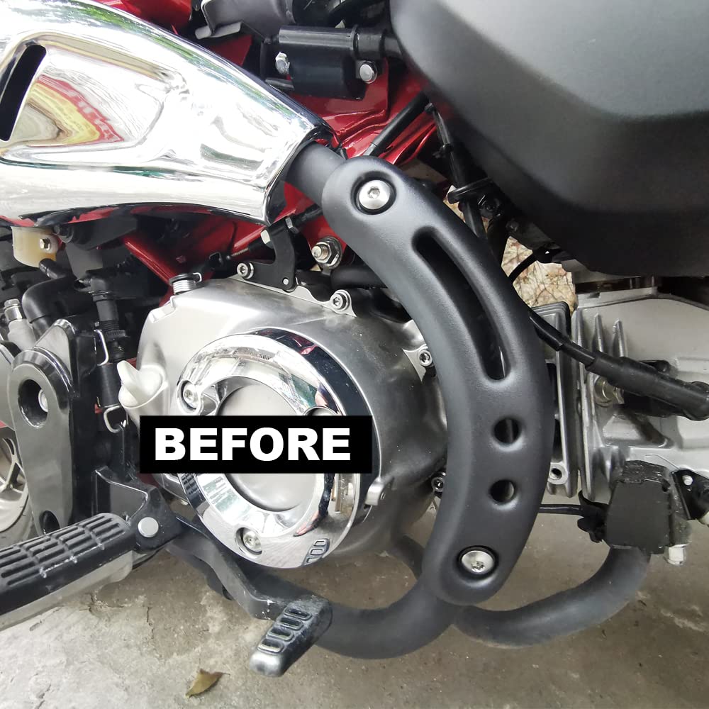Chrome Exhaust Heat Guard Muffler Cover Compatible Honda Monkey 125 JB05 All - Models (Z125M, Z125MA, JB02, JB03, - Models)