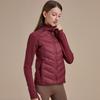 Sports down jacket women's short high-end three-dimensional light and thin goose down jacket white goose down sports cotton jacket