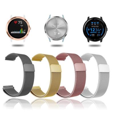 18mm 20mm 22mm Metallarmband für Garmin Vivoactive 3 4 4s 5 6 Band Uhr Venu 2 2s 3s SQ Armband Venu 4 41mm 45mm Mailänder Schleife