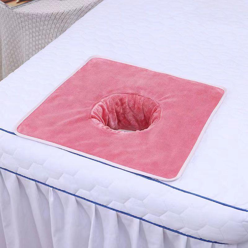 Soft Absorbent Beauty Salon Bed Head Hole Face Towel with Customizable Logo