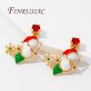 Christmas Gifts Happy New Year 2026 18K Gold Plated Brass Charms For Necklaces,Pendants For Jewelry Making,Women's Gift Xmas