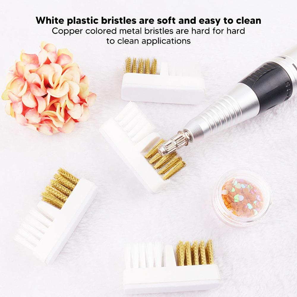5pcs Copper Wire Bristles Drill Bit Cleaning Brush For Home Use
