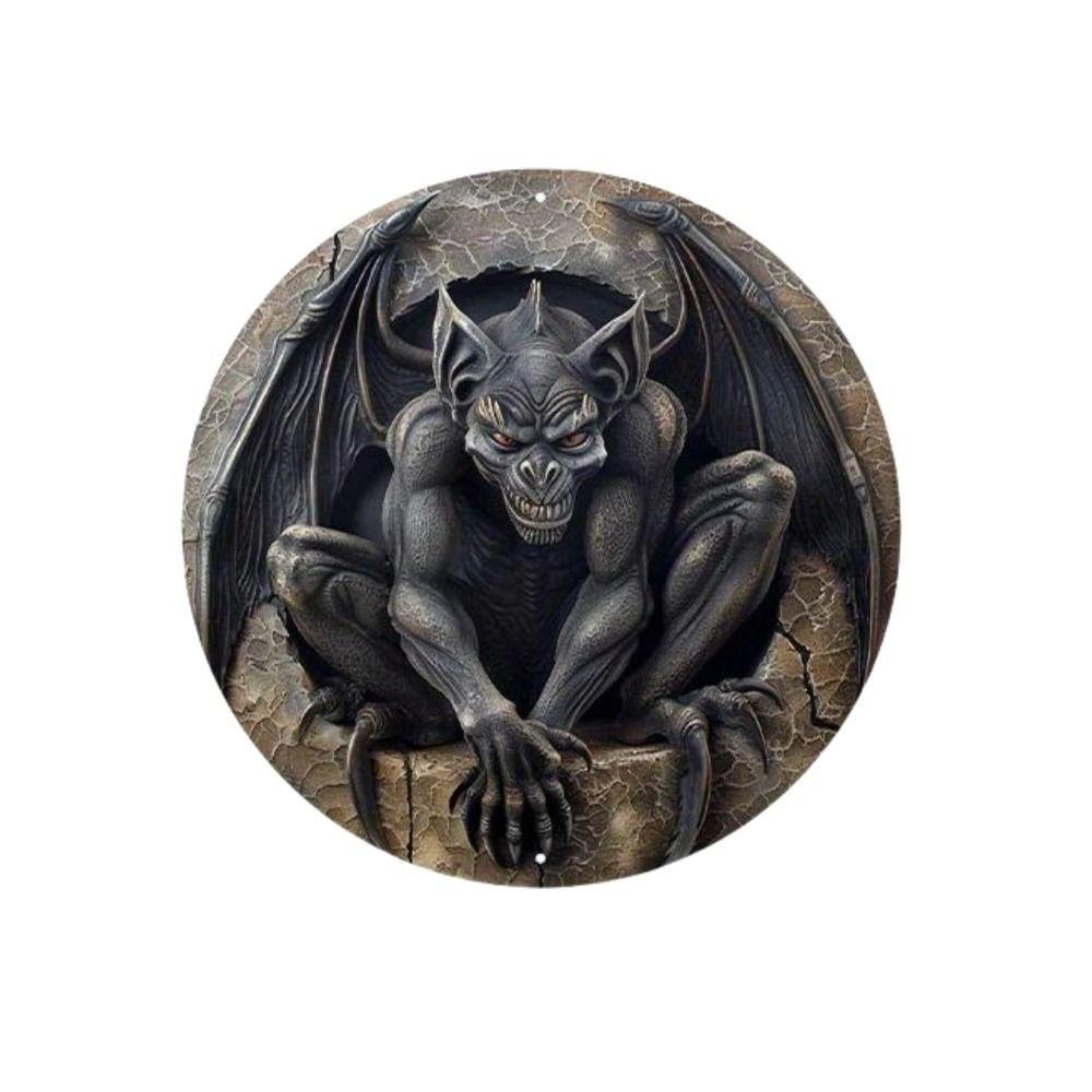 

Винтажная круглая маска-венок Алюминиевая художественная панель 20x30см