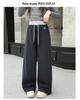 Girls' 2025 Fleece Wide-Leg Sweatpants - Fashionable, Thick, Casual Sports Pants for Autumn and Winter