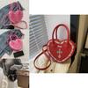 Fashionable Heart-shaped Pu Crossbody Bag For Women With Letter Details