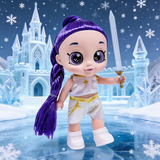 10 Inch Vinyl Doll 5 Joints 5D Translucent Eyes Vivid Expression Collectible Figure Kids Gift Desktop Decoration