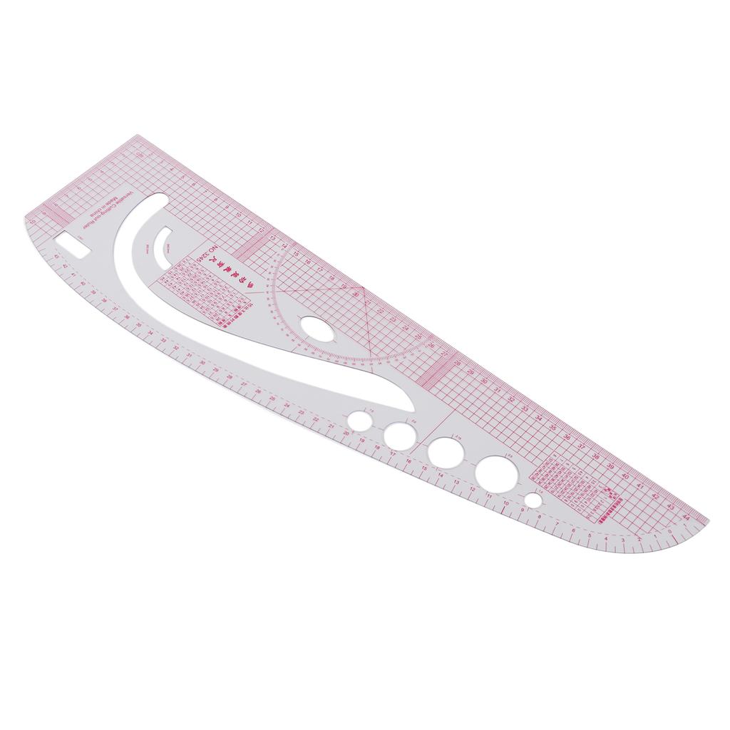 3245 Tailor Ruler High Accuracy Transparent Body Professional Plastic Multifunction Ruler for Costume Designing