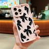 Ins Black Bow iPhone14promax Mobile Phone Case Apple 13 All-inclusive 12/11 Fashion 15/16 Women's 7