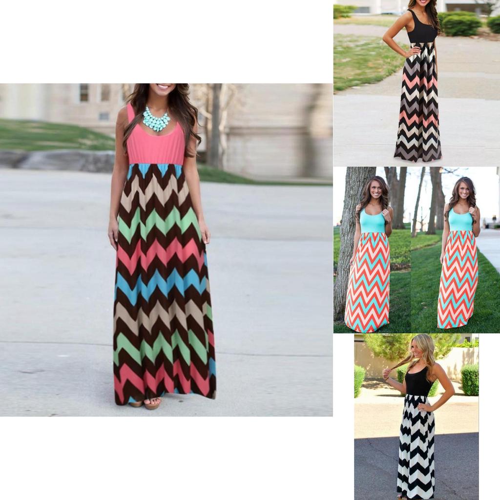 Elegant Women's Boho Long Maxi Evening Cocktail Party Summer Beach Dress Sundress