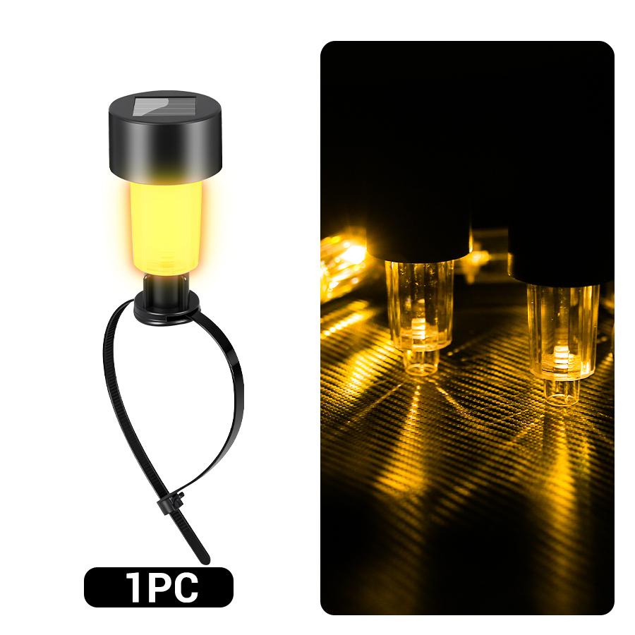 1Pack Solar Pool Lights Warm/White/RGB LED with Gray Bands, Suitable for Ground/Metal Frame Pools | Outdoor Pool Lighting