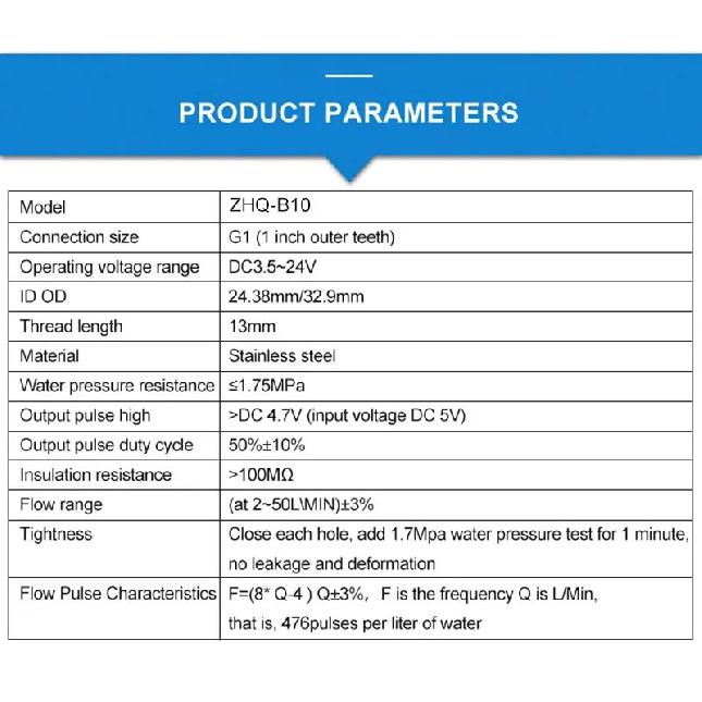 Intelligent flowmeter Table 1-inch water flow sensor measuring flow temperature flow velocity integrated flowmeter