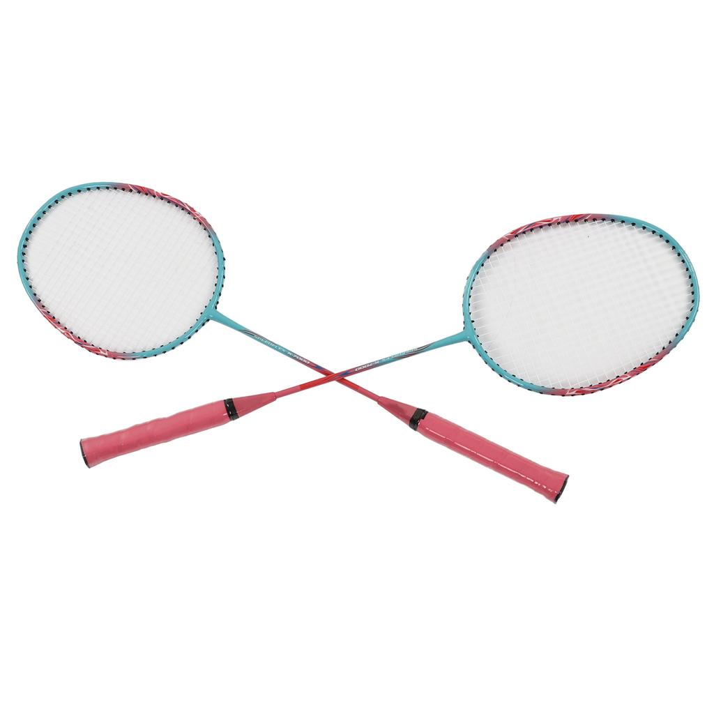 Badminton Racket Lightweight Portable Iron Alloy Frame Double Badminton Racquets for Beginner