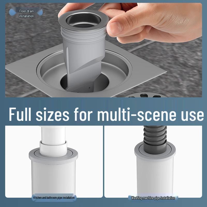 Odor-Proof Kitchen Drain Seal Ring with Clog Prevention