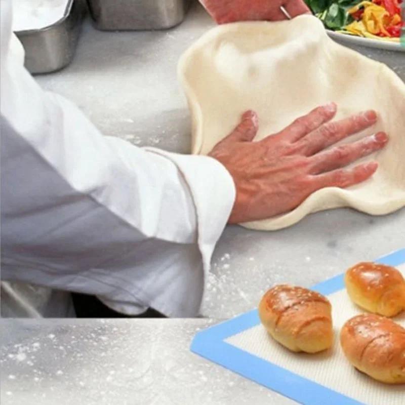 High Temperature Silicone Baking Mat Platinum Food Grade Non Stick Fibreglass Rectangular Macaron Baking Pad