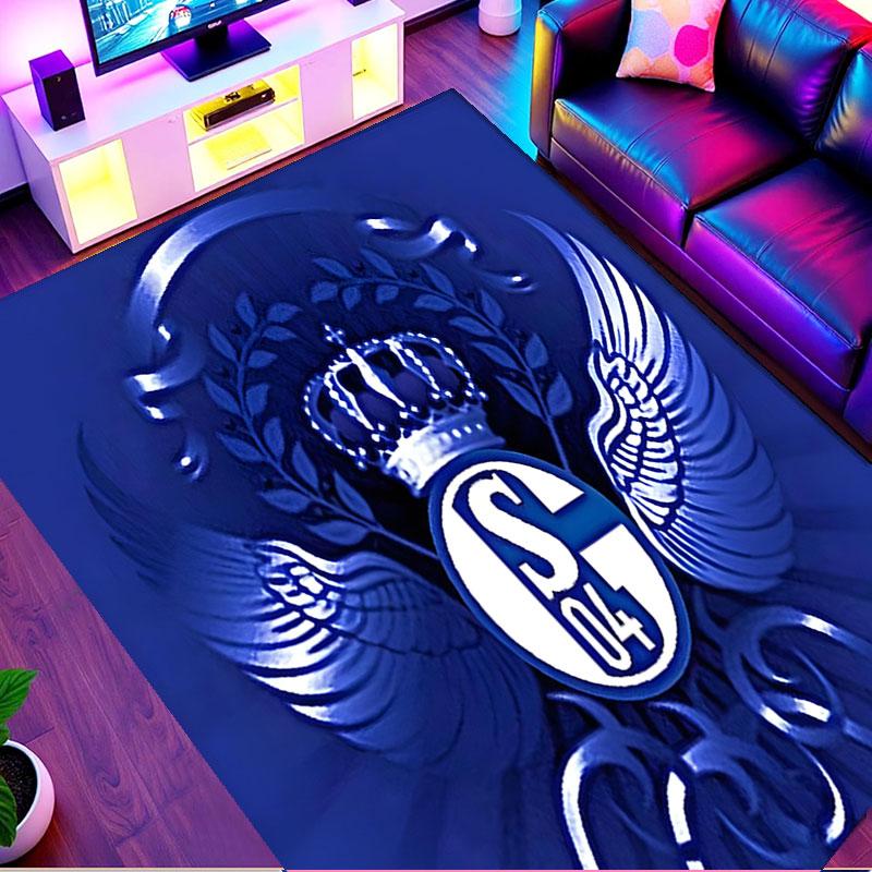FC Schalke 04 Print Rug, Washable Floor Carpet, For Entryway Dorm Laundry Room Office Study, Home Decor Birthday Christmas Gift