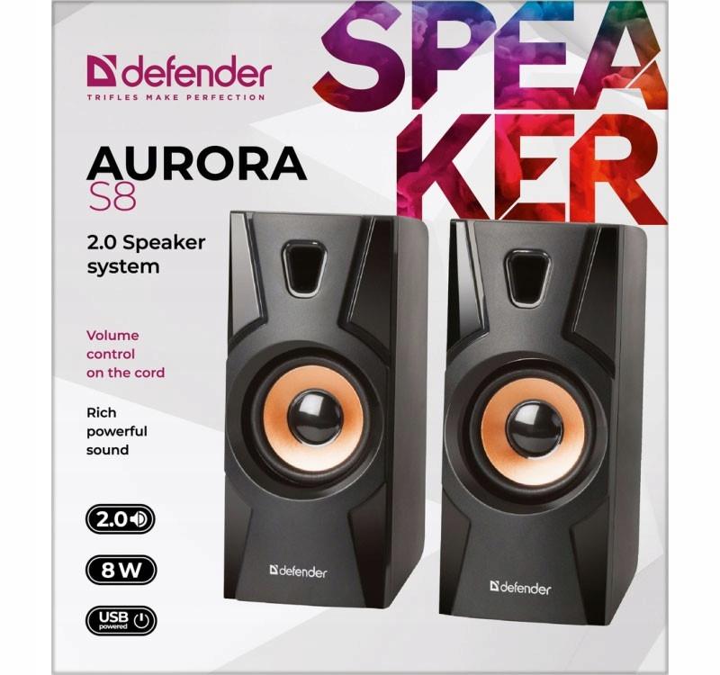 Głośniki Defender AURORA S8 2.0 8W USB