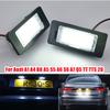 2pcs LED License Plate Light Lamp for A1 A4(B8) A5/S5 A6/S6 A7 Q5 TT TTS RS5 TTRS 2D Roadster