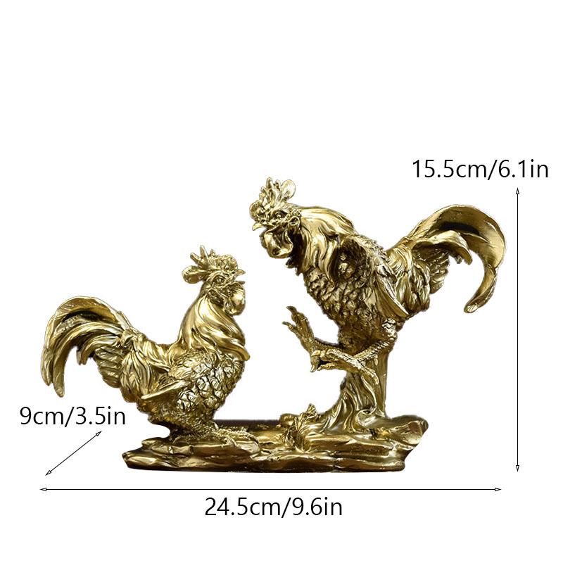 NORTHEUINS Realistic Rooster Resin Handicraft Ornaments Outdoor Garden Courtyard Decoration Ranch Home Micro Landscape Objects