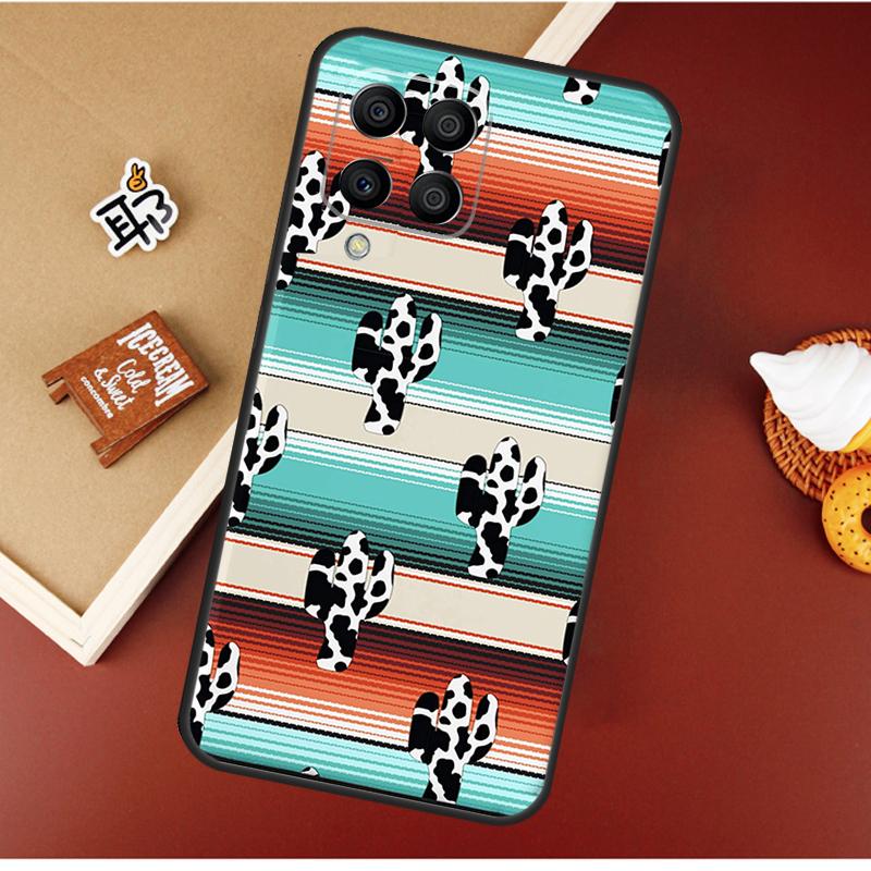 Boho Botanisches Blatt Kuh Kaktus Hülle Für Samsung Galaxy M16 M36 M56 M06 M52 M32 M12 M54 M34 M14 M35 M55 M15 M11 M31 M13 M53