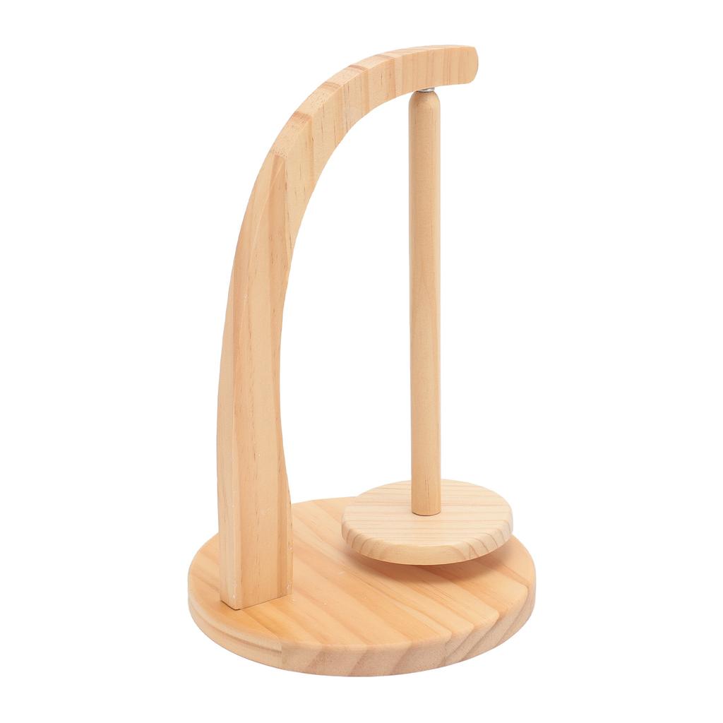 Yarn Holder Easy Installation Stable Structure Rotatable Wooden Yarn   Holder Yarn   for Crocheting Knitting