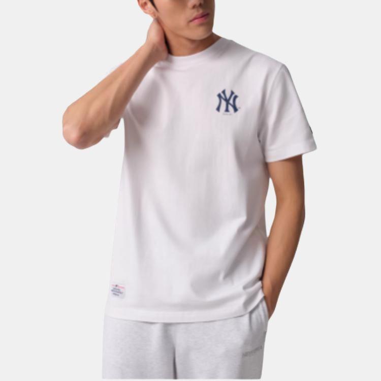 New Era MLB Hamburger Series Hamburger Print Crew Neck Short Sleeve T-Shirt Unisex Tops White 13527271