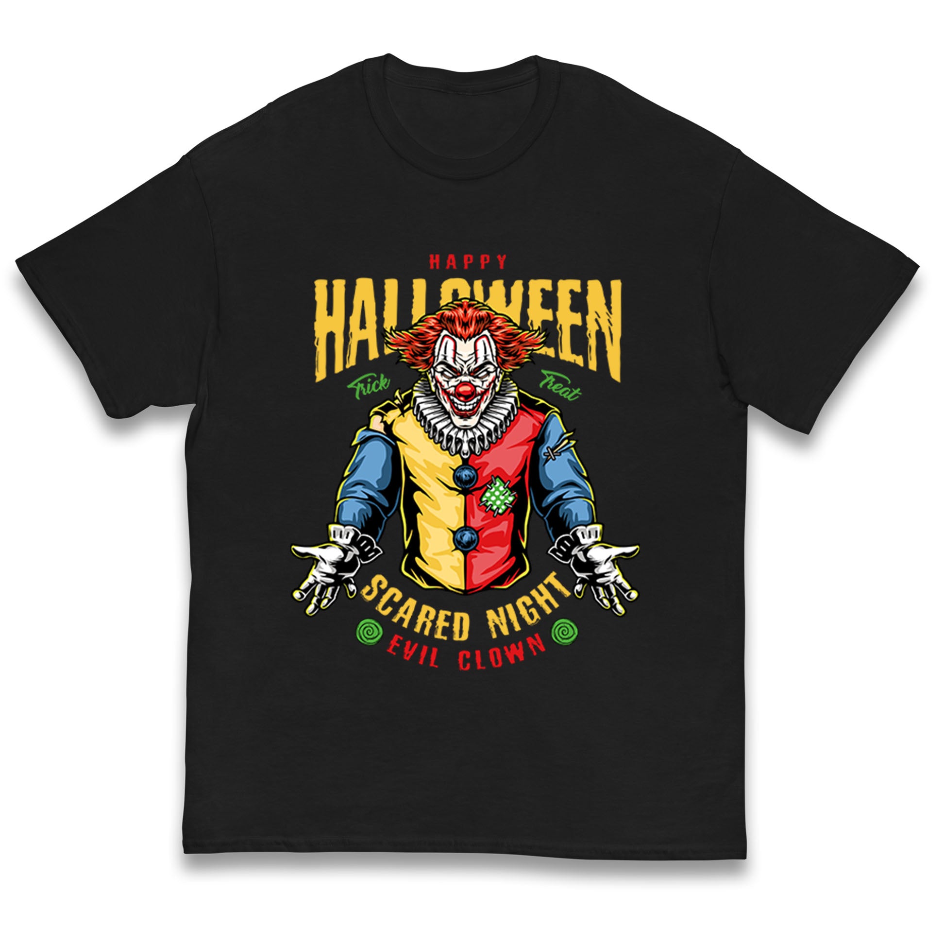 Happy Halloween Scared Night Clown Kids T Shirt 120