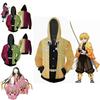 Demon Slayer Kimetsu No Yaiba Lebendiger Weicher Kapuzenpullover mit Reißverschluss für Komfort