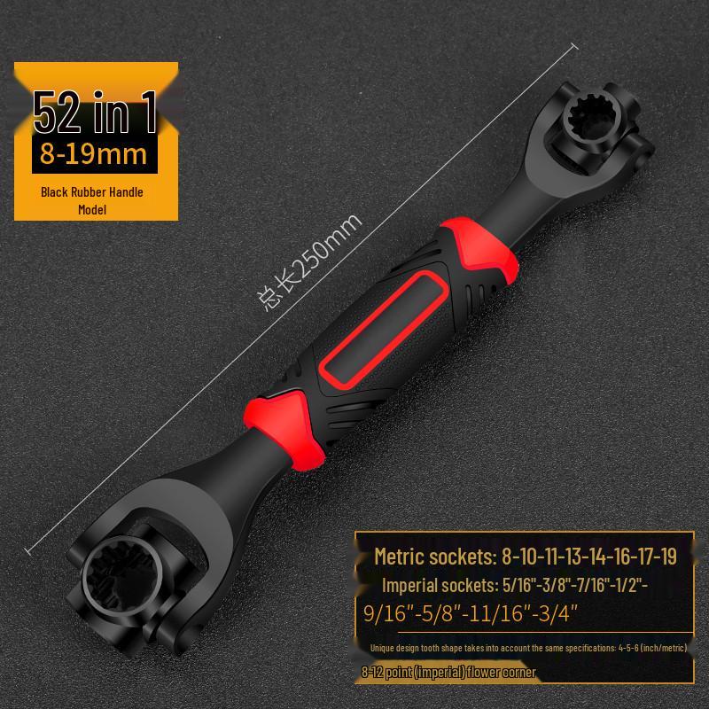 52-in-1 Mehrzweck 360° Schraubenschlüssel-Set