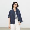 Women's Loose Fit Short Sleeve Denim Jacket