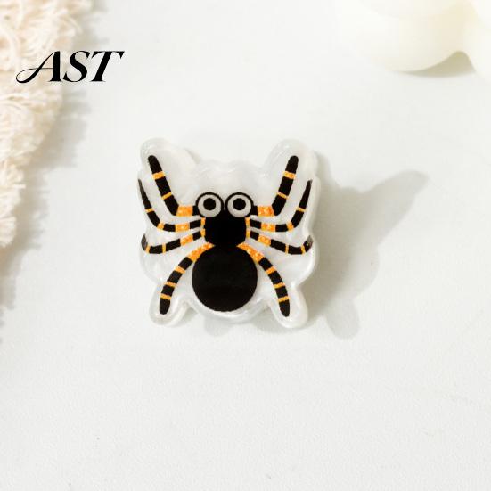 Halloween Hair Clips Cartoon for Women Girls, Acrylic Glitter Pumpkin/Ghost/Bat/Cat Reliable Clamping Force Accessories, Cute Decorative Barrettes