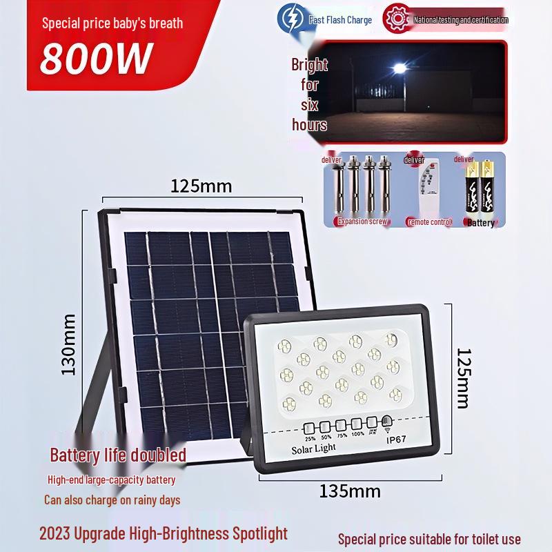 Outdoor Super Bright Solar Street and Courtyard Lights - Waterproof for Yard and Household Use