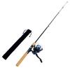 VILTAGE Fishing Rod Set Spinning 100cm Line Rod Case Nylon Line Included [Compact Rod, Reel] Rod, Included, Included, (Blue)