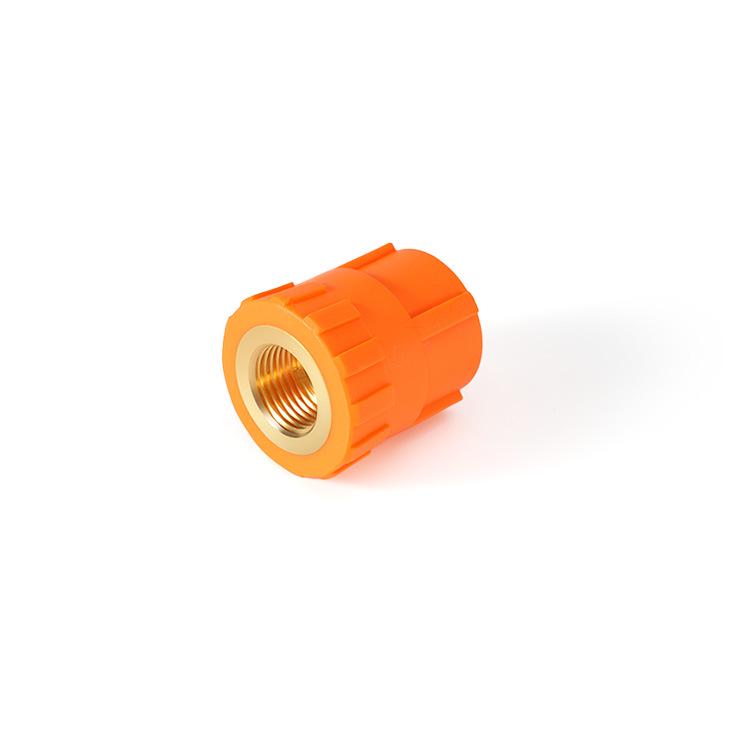 

Orange PPR Water Pipe Fittings Set: Internal/External Thread, Tee, Elbow, Straight, for Cold/Hot Water Pipes.