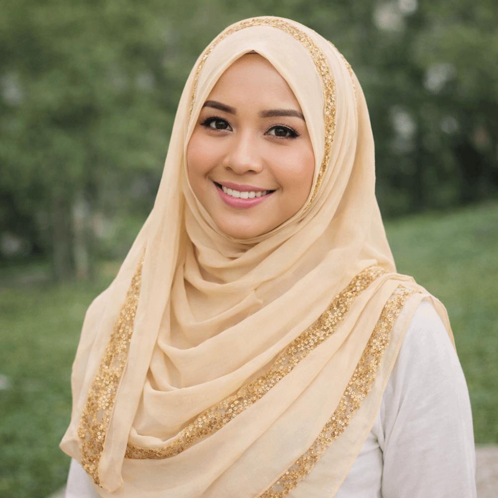 Multicolor Chiffon Headscarf Chiffon Material Malaysian Scarf Trendy Women Headwear  Gift